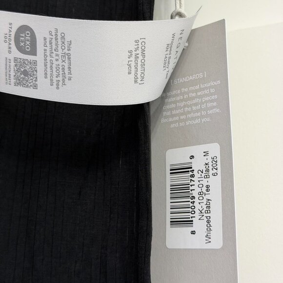 Negative Underwear Whipped Baby Tee in Black, Size Medium - Picture 6 of 7